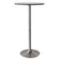Amerihome Round Stainless Steel Bar Table, 44" H x 23.5" Diameter Top SSPUBT